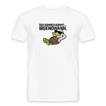 Sommer kommt irgendwann Duck - Männer T-Shirt - Weiß - Vorne - AI Model Male 178 dark (178cm)