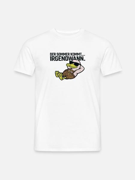 Sommer kommt irgendwann Duck - Männer T-Shirt - Weiß