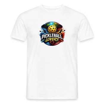 PICKLEBALL LOVERS - Men's T-Shirt - white - Front - AI Model Male 178 dark (178cm)