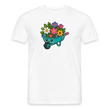 Flotteur printanier plein de fleurs - T-shirt homme - blanc - Devant - AI Model Male 178 dark (178cm)
