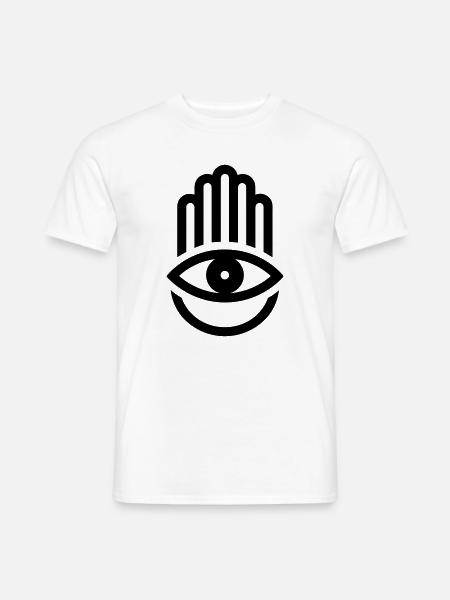 hand of Fatma Hamsa - Men's T-Shirt - white