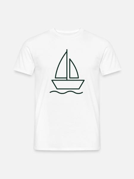 Segelboot — Segler - Männer T-Shirt - Weiß