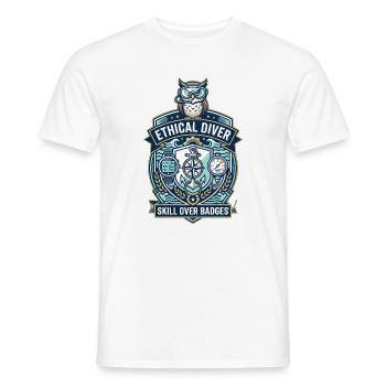 Nitrox: Tauche tiefer ein - Männer T-Shirt - Weiß - Vorne - AI Model Male 178 dark (178cm)