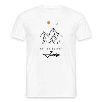 Berge - Frischluft Junky - Männer T-Shirt - Weiß - Vorne - AI Model Male 178 dark (178cm)