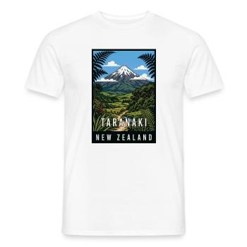 Erleben Sie den Taranaki Mountain in Neuseeland - Männer T-Shirt - Weiß - Vorne - AI Model Male 178 dark (178cm)