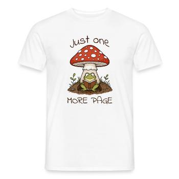 Lustiger Lese Frosch – Just One More Page Buch - Männer T-Shirt - Weiß - Vorne - AI Model Male 178 dark (178cm)