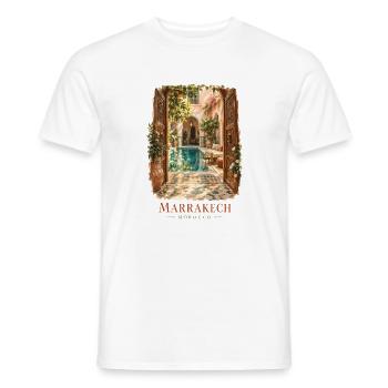 Marrakesch Marokko Vintage-Charme - Männer T-Shirt - Weiß - Vorne - AI Model Male 178 dark (178cm)