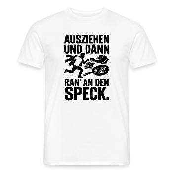 ausziehen ran an den speck - Männer T-Shirt - Weiß - Vorne - AI Model Male 178 dark (178cm)