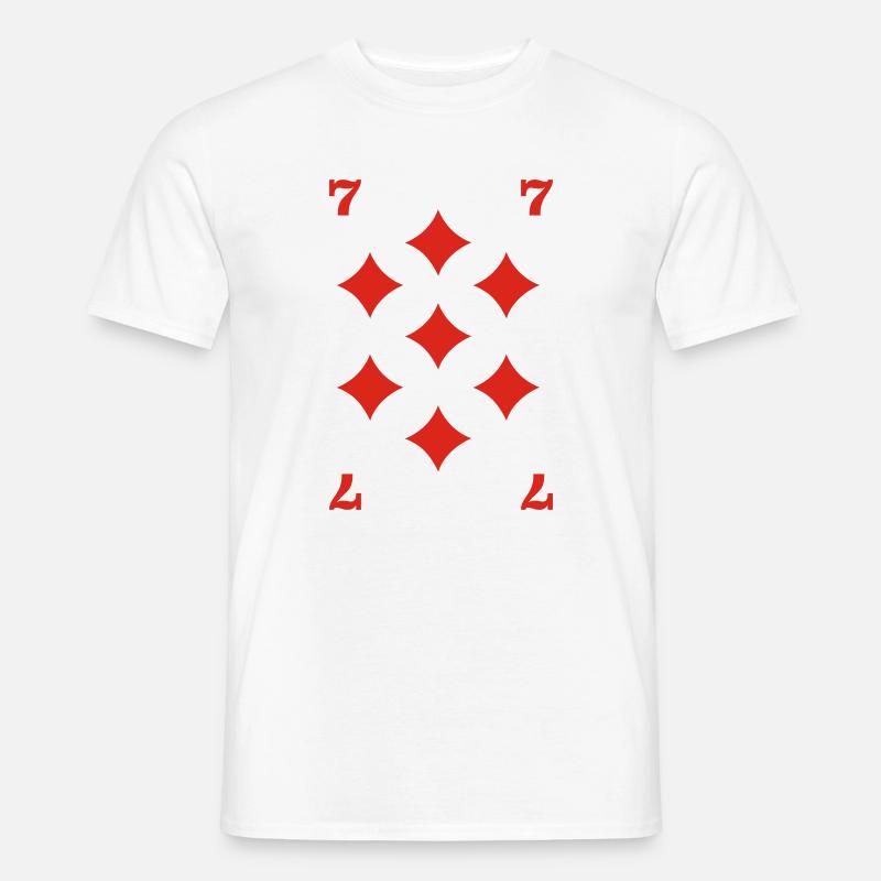 Karo Sieben - Männer T-Shirt - Weiß