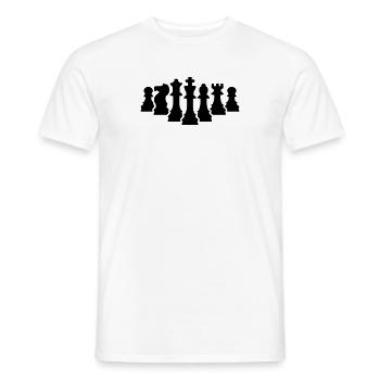 Échecs - T-shirt homme - blanc - Devant - AI Model Male 178 dark (178cm)