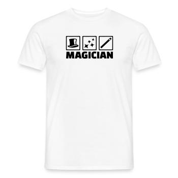 Magician - Men's T-Shirt - white - Front - AI Model Male 178 dark (178cm)