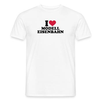 Modelleisenbahn - Männer T-Shirt - Weiß - Vorne - AI Model Male 178 dark (178cm)
