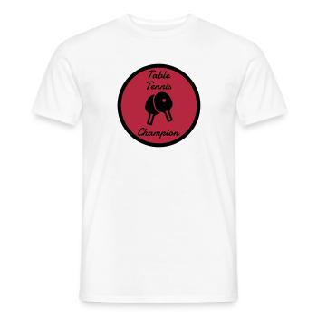Table Tennis - Ping Pong - Sport - Racket - Ball - Männer T-Shirt - Weiß - Vorne - AI Model Male 178 dark (178cm)