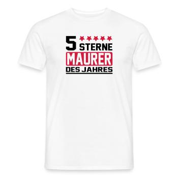 maurer - Männer T-Shirt - Weiß - Vorne - AI Model Male 178 dark (178cm)