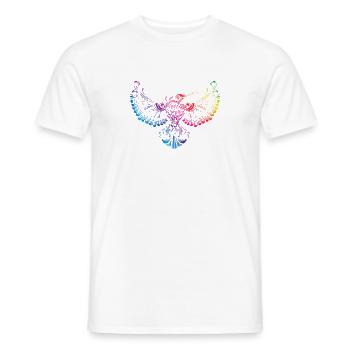 colibri oiseau mandla coloré - T-shirt homme - blanc - Devant - AI Model Male 178 dark (178cm)