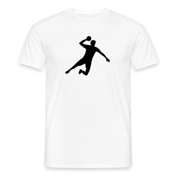 Handball - Männer T-Shirt - Weiß - Vorne - AI Model Male 178 dark (178cm)