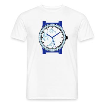 Uhr Damen 2 Girl Woman Frau - Männer T-Shirt - Weiß - Vorne - AI Model Male 178 dark (178cm)