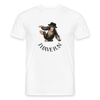 Visage de singe singe singe - T-shirt homme - blanc - Devant - AI Model Male 178 dark (178cm)