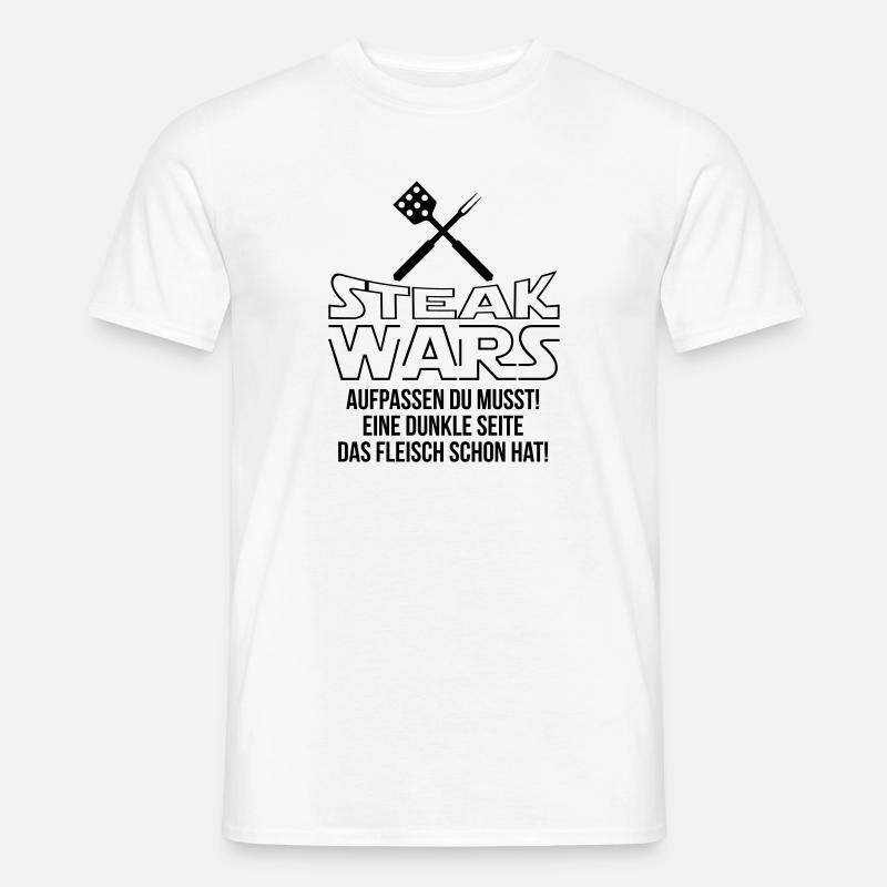 Steak Wars - Männer T-Shirt - Weiß