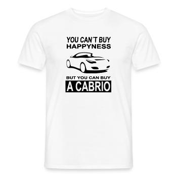 Cadeau de voiture de sport de conducteur convertible de conduite convertible - T-shirt homme - blanc - Devant - AI Model Male 178 dark (178cm)