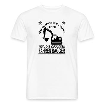 Baggerfahrer Bagger fahren Bagger Spruch Geschenk - Männer T-Shirt - Weiß - Vorne - AI Model Male 178 dark (178cm)