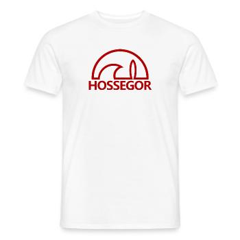 Hossegor soleil planche de surf rouge minimaliste - T-shirt homme - blanc - Devant - AI Model Male 178 dark (178cm)
