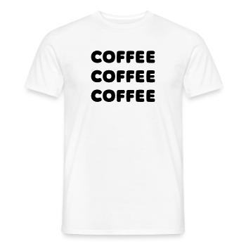 Coffee, Coffee Lover - Männer T-Shirt - Weiß - Vorne - AI Model Male 178 dark (178cm)
