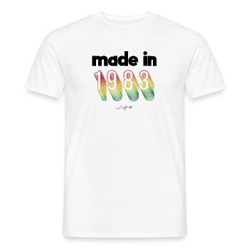 made in 1983 limited edition - Men's T-Shirt - white - Front - AI Model Male 178 dark (178cm)