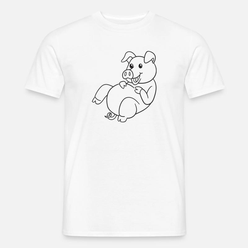 Schwein, Schweine, Geschenk, Geschenkidee - Männer T-Shirt - Weiß