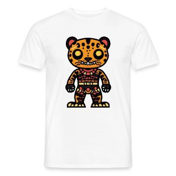 Leopard Halloween Comic Zombie - Männer T-Shirt - Weiß - Vorne - AI Model Male 178 dark (178cm)