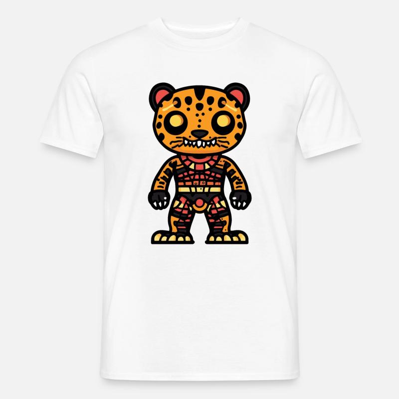 Leopard Halloween Comic Zombie - Männer T-Shirt - Weiß