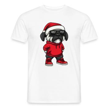 Kangal chien Noël Noël - T-shirt homme - blanc - Devant - AI Model Male 178 dark (178cm)