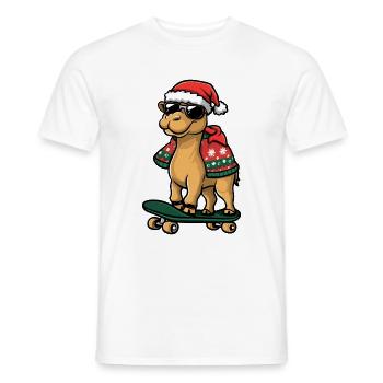 Kamel Weihnachten Lustig - Männer T-Shirt - Weiß - Vorne - AI Model Male 178 dark (178cm)