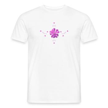 Lichtnelke rosa Blume - Männer T-Shirt - Weiß - Vorne - AI Model Male 178 dark (178cm)