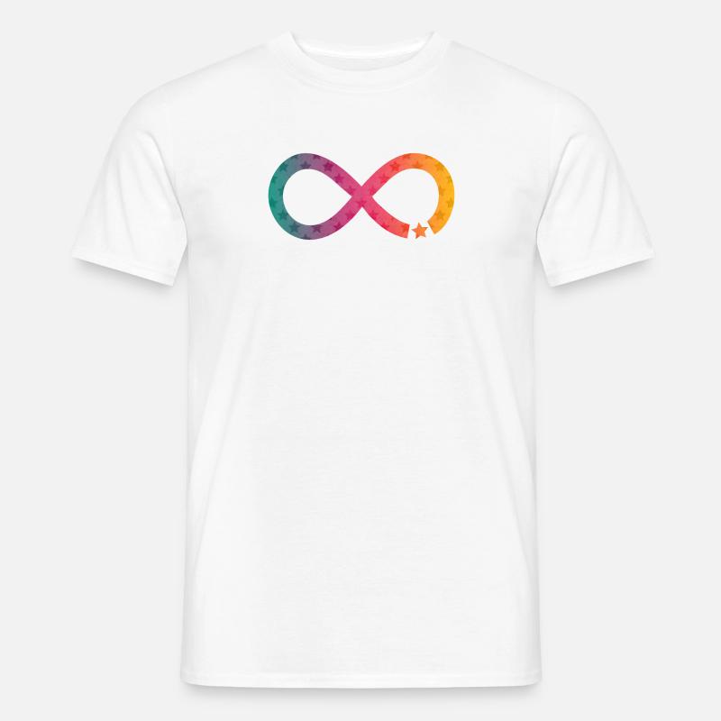 Unendlichkeit Stern Regenbogen - Männer T-Shirt - Weiß