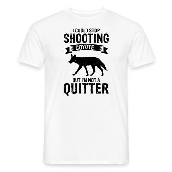 Conception de chasseur de coyote pour la chasse au coyote - T-shirt homme - blanc - Devant - AI Model Male 178 dark (178cm)