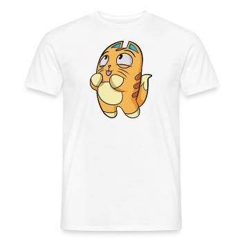 Lost Kitties Memez Orange Katze Hauptcharakter - Männer T-Shirt - Weiß - Vorne - AI Model Male 178 dark (178cm)