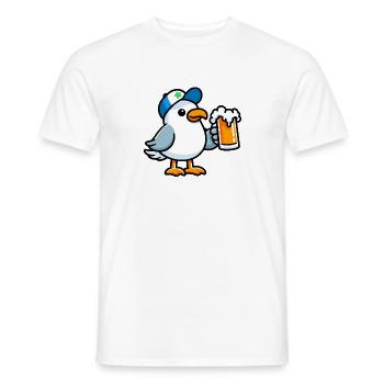 Trucker Cappy Fête de la bière de la mouette de la mer du Nord - T-shirt homme - blanc - Devant - AI Model Male 178 dark (178cm)