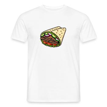 Döner Kebab Dürüm Yufka Sandwich German Streetfood - Männer T-Shirt - Weiß - Vorne - AI Model Male 178 dark (178cm)