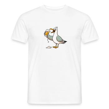 Quartier ivre Fête de la mouette Bière Port de Hambourg Elbe - T-shirt homme - blanc - Devant - AI Model Male 178 dark (178cm)