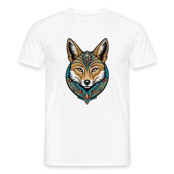Chacal Égyptien Néo Traditionnel - T-shirt homme - blanc - Devant - AI Model Male 178 dark (178cm)