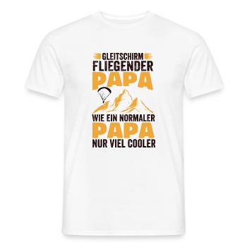 Gleitschirm Fliegender Papa Herren Paragliding - Männer T-Shirt - Weiß - Vorne - AI Model Male 178 dark (178cm)