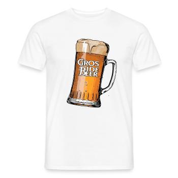 Beer and belly - Men's T-Shirt - white - Front - AI Model Male 178 dark (178cm)