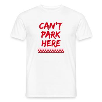 can't park here josh williams cant park here - T-shirt homme - blanc - Devant - AI Model Male 178 dark (178cm)