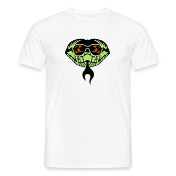 serpent lunette soleil langue vipere 1 - T-shirt homme - blanc - Devant - AI Model Male 178 dark (178cm)