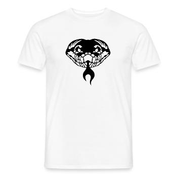 serpent tribal langue vipere 12 - T-shirt homme - blanc - Devant - AI Model Male 178 dark (178cm)