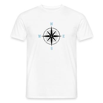 boussole 02 - T-shirt homme - blanc - Devant - AI Model Male 178 dark (178cm)