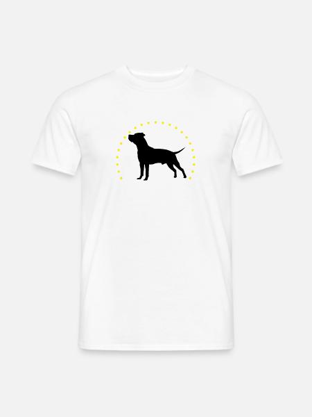 American Staffordshire Terrier custom - Men's T-Shirt - white