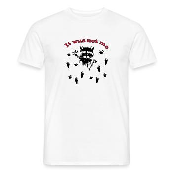 Raton laveur / raton laveur - T-shirt homme - blanc - Devant - AI Model Male 178 dark (178cm)