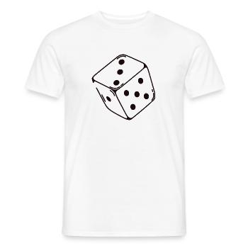 Lucky dice - Men's T-Shirt - white - Front - AI Model Male 178 dark (178cm)